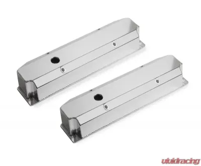Mr. Gasket Fabricated Aluminum Valve Covers - Silver Finish - 6864G
