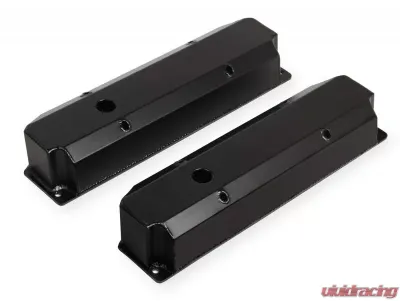 Mr. Gasket Fabricated Aluminum Valve Covers - Black Finish - 6865BG