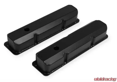 Mr. Gasket Fabricated Aluminum Valve Covers - Black Finish - 6876BG