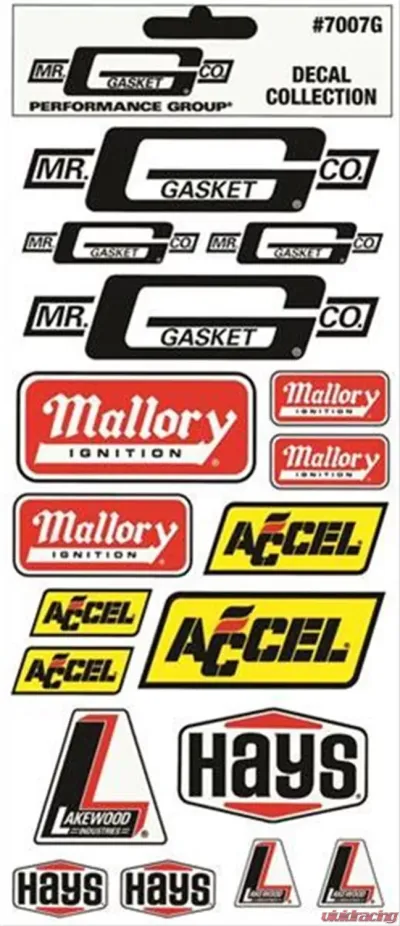 Mr. Gasket Decal Assortment - 7007G