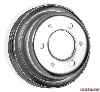 Mr. Gasket Chrome Crankshaft Pulley - Double Groove - 8830MRG