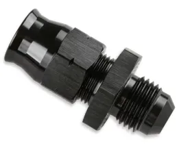 Mr. Gasket Aluminum Tube Adapter -6 AN Male AN To 3/8 Inch Tubing Black