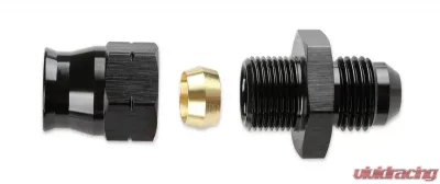 Mr. Gasket Aluminum Tube Adapter -6 AN Male AN To 3/8 Inch Tubing Black - 892006-BL