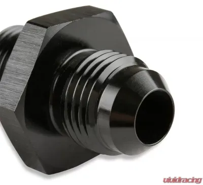 Mr. Gasket Aluminum Tube Adapter -6 AN Male AN To 3/8 Inch Tubing Black - 892006-BL