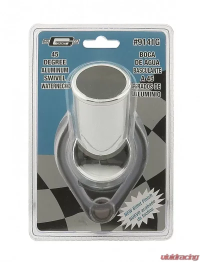 Mr. Gasket O-ring Style Chrome Water Neck - 45 degree - 9141G