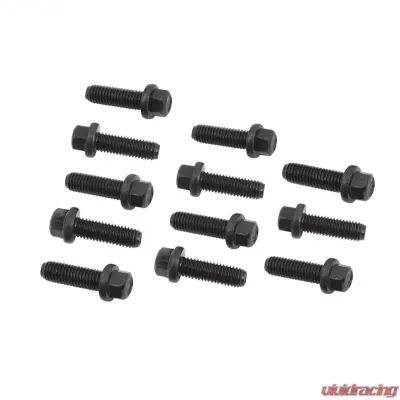 Mr. Gasket Header Bolts - M8-1.25 25mm Hex Head - Black Oxide - 918G