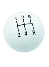 Mr. Gasket Shifter Knob - 5-Speed - Classic - Round - White                                     - 9619 - Image 2