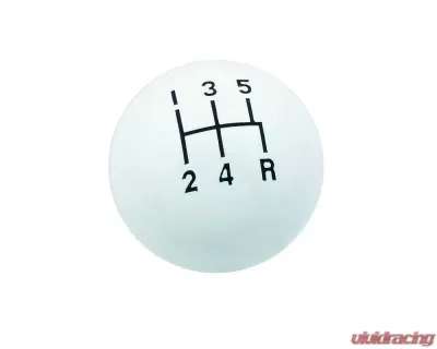 Mr. Gasket Shifter Knob - 5-Speed - Classic - Round - White - 9619