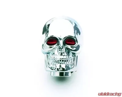 Mr. Gasket Shifter Knob - Chrome - Skull With Red Eyes - 9628