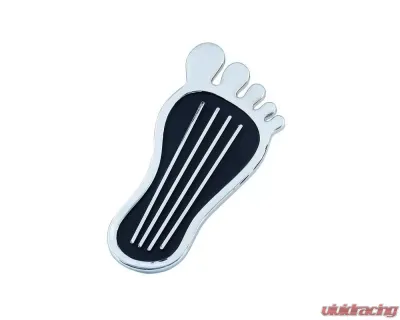 Mr. Gasket Foot Print Gas Pedal Pad - Aluminum - Chrome & Painted Black Trim - 9645