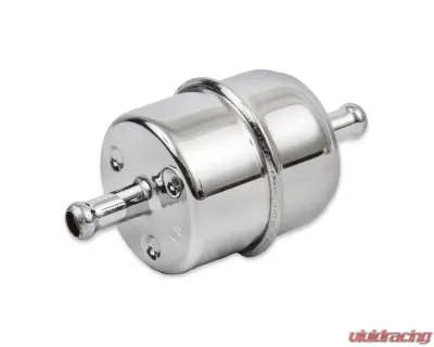 Mr. Gasket Chrome Fuel Filter - Fits 5/16 Inch Hose - 9745