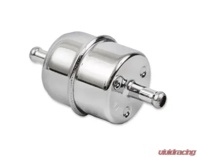 Mr. Gasket Chrome Fuel Filter - Fits 5/16 Inch Hose - 9745