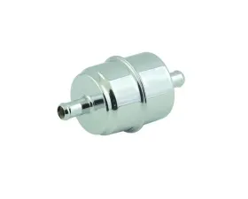Mr. Gasket Chrome Fuel Filter - Fits 3/8 Inch Hose