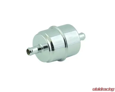Mr. Gasket Chrome Fuel Filter - Fits 3/8 Inch Hose - 9746