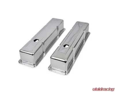 Mr. Gasket Chrome Tall-Style Valve Covers without Baffle - 9801