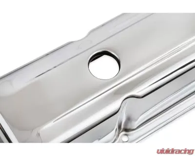 Mr. Gasket Chrome Tall-Style Valve Covers without Baffle - 9801