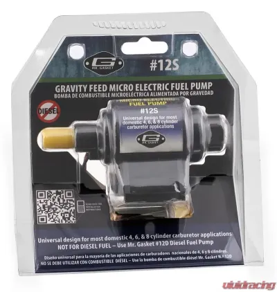 Mr. Gasket Micro Electric Fuel Pump - 12S