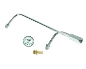Mr. Gasket Fuel Line Kit with Gauge & Fittings - Chrome