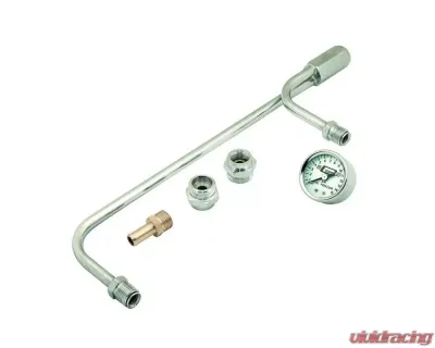 Mr. Gasket Fuel Line Kit with Gauge & Fittings - Chrome - 1559