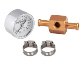 Mr. Gasket Fuel Block with 0-15 PSI Fuel Pressure Gauge