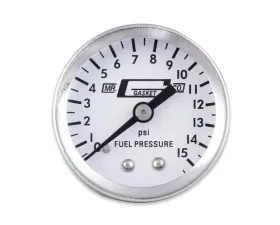 Mr. Gasket Fuel Pressure Gauge - 0-15 PSI - 1/2 Inch Diameter