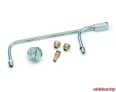 Mr. Gasket Chrome Fuel Line with Gauge - 1576