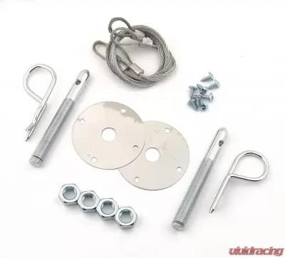 Mr. Gasket Hood Or Deck Pin Kit - Competition With Lanyards - 1616