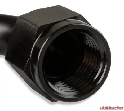 Mr. Gasket -6 AN 90 Degree Push-On Hose Ends - Black - 209006-BL