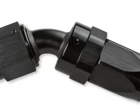 Mr. Gasket -6 AN 45 Degree Swivel Hose End - Black