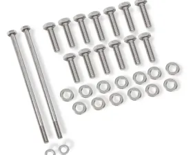 Mr. Gasket Oil Pan Bolt Set - Polished Stainless Steel