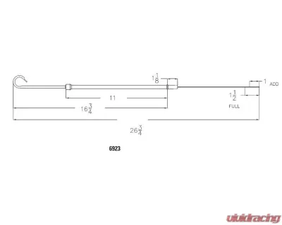 Mr. Gasket Engine Oil Dipstick & Tube - Chrome - 6923