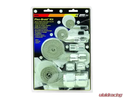 Mr. Gasket Flex-Braid Hose Sleeve Kit - Silver - 8092