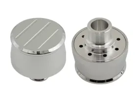 Mr. Gasket Breather Cap - Chrome Plated Aluminum with Ball Milled Top
