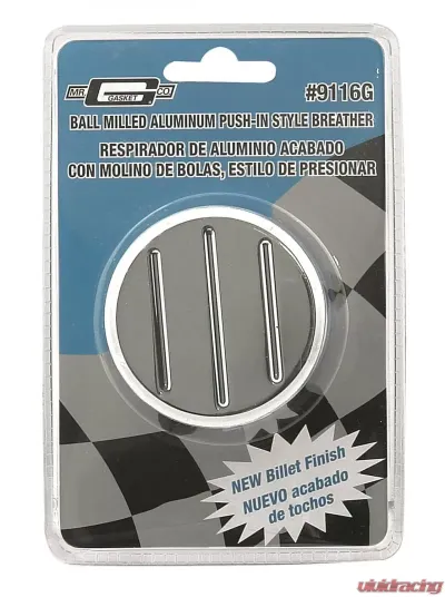 Mr. Gasket Breather Cap - Chrome Plated Aluminum with Ball Milled Top - 9116G