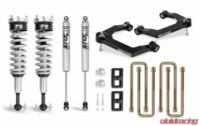 Cognito Motorsports 3-Inch Performance Uniball Leveling Lift Kit With Fox PS Coilover 2.0 IFP Shocks for 2019-2021 Silverado/Sierra 1500 2WD/4WD - 210-P0876
