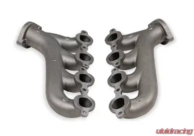 Flowtech GM LS Exhaust Manifolds, 2.25 inch Outlet - Natural Cast Finish - 11730FLT