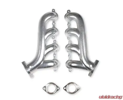 Flowtech GM LS Exhaust Manifolds, 2.25 inch Outlet - Silver Ceramic Finish - 31730-1FLT