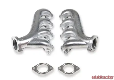 Flowtech GM LS Exhaust Manifolds, 2.25 inch Outlet - Silver Ceramic Finish - 31730-1FLT