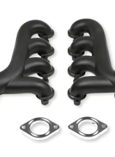 Flowtech GM LS Exhaust Manifolds, 2.25 inch Outlet - Black Ceramic Finish                                     - 31730-3FLT - Image 2