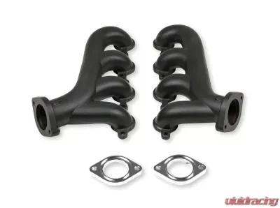 Flowtech GM LS Exhaust Manifolds, 2.25 inch Outlet - Black Ceramic Finish - 31730-3FLT