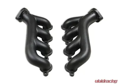 Flowtech GM LS Exhaust Manifolds, 2.25 inch Outlet - Black Ceramic Finish - 31730-3FLT