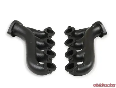 Flowtech GM LS Exhaust Manifolds, 2.25 inch Outlet - Black Ceramic Finish - 31730-3FLT