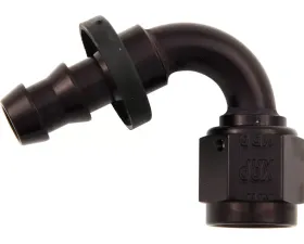 XRP Racing #6 120 Deg Push-On Hose End Black