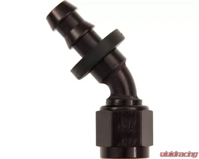 XRP Racing #6 45 Deg Push-On Hose End Black - 234506BB