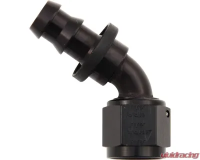 XRP Racing #6 60 Deg Push-On Hose End Black - 236006BB