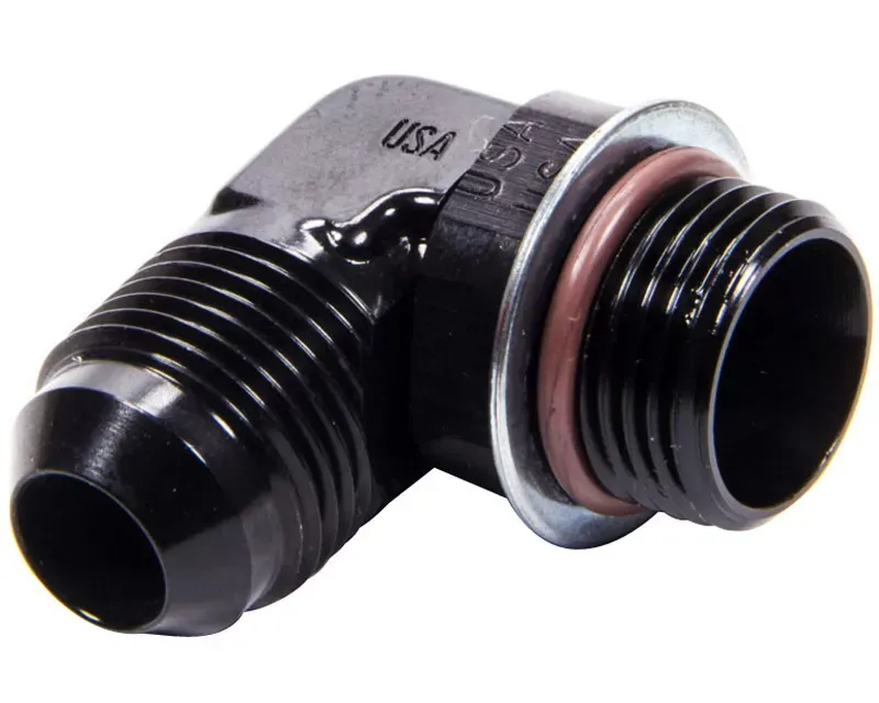 Aeroquip 90 Degree Aluminum #8 Flare 1/4 in Black