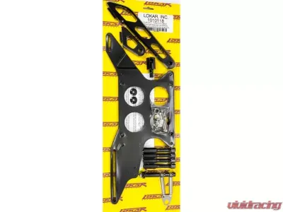 Lokar Push/Pull Throttle Cable Mounting Bracket Black (4 Hole Plenum Style | Black) - 1010118