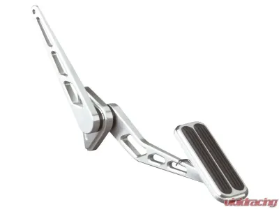 Lokar Brushed with Rubber Inserts Throttle Assembly (Throttle Pedal - 1-1/2" x 4" | Brake Pad: 3" x 2") Universal - BAG-6004