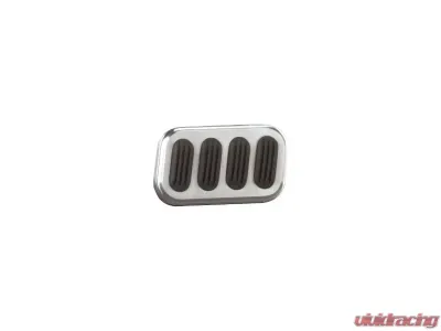 Lokar Brushed with Rubber Inserts Brake Pad (Throttle Pedal: 1-1/2" x 4" | Brake Pad: 3" x 2") Universal - BAG-6005