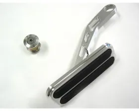 Lokar XL Black Billet Aluminum Throttle Pedal with Rubber (Firewall Mount) Universal